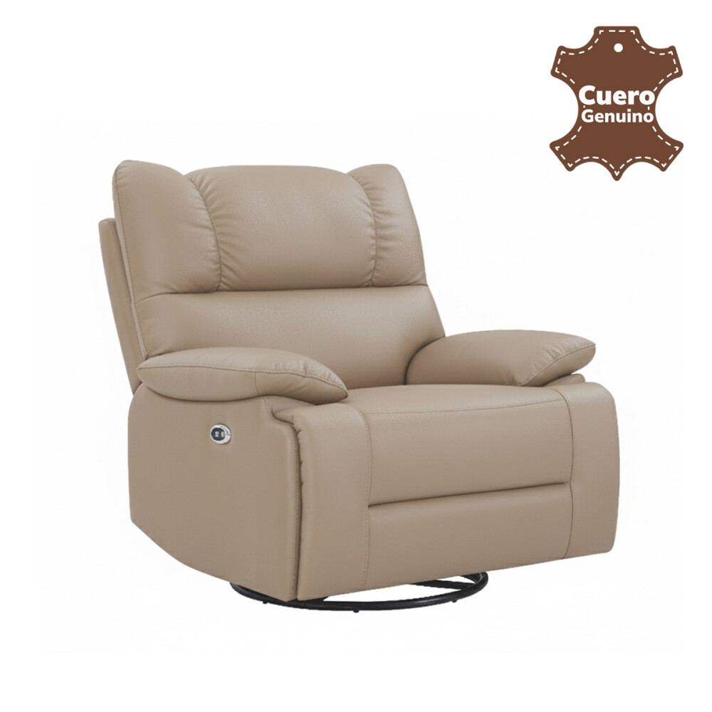 Poltrona reclinable - retráctil con sistema eléctrico - Línea en Cuero Genuino Poltrona reclinable - retráctil con sistema eléctrico - Línea en Cuero Genuino