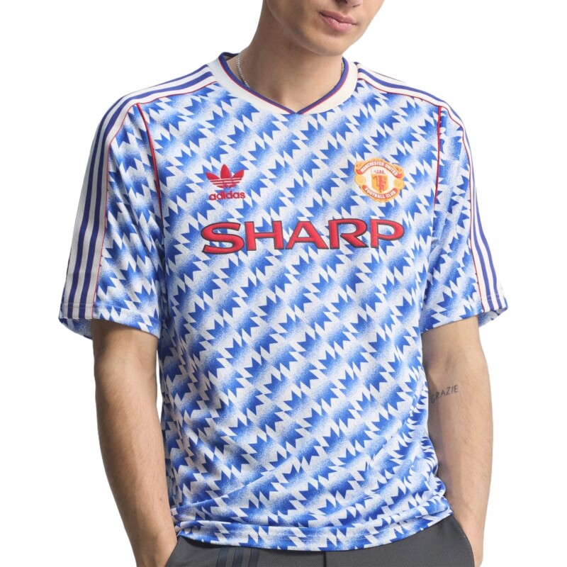 Camiseta adidas Manchester United Segunda Equipación White Blue