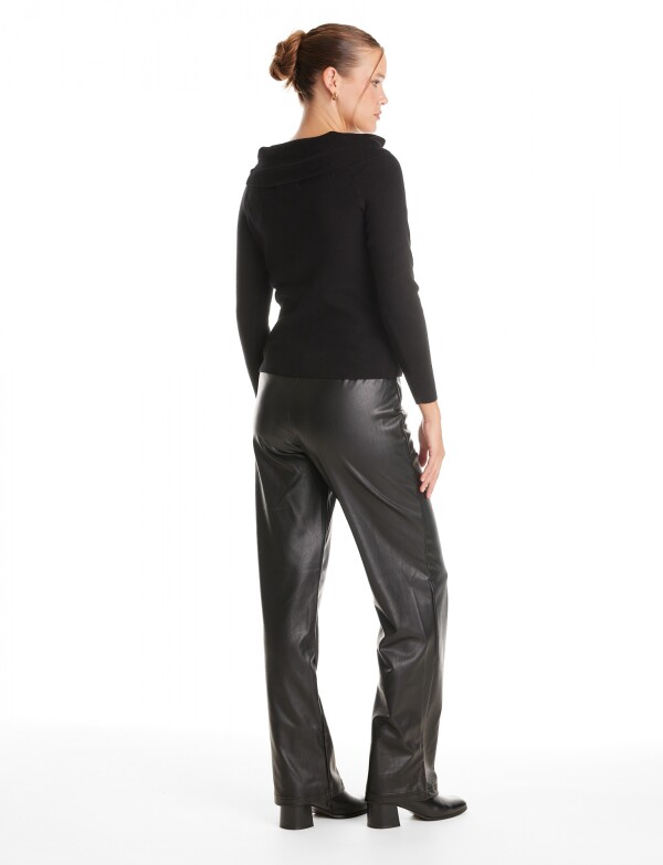 Buzo Aplique Perlas NEGRO