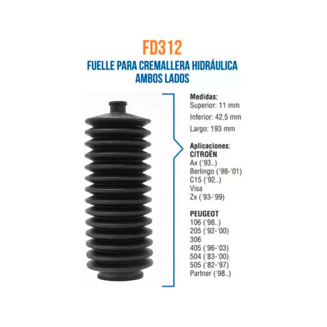 FUELLE CITROEN - PEUGEOT CREMALLERA 504 PICK UP AX BERLINGO C15 106 205 306 ML FUELLE CITROEN - PEUGEOT CREMALLERA 504 PICK UP AX BERLINGO C15 106 205 306 ML