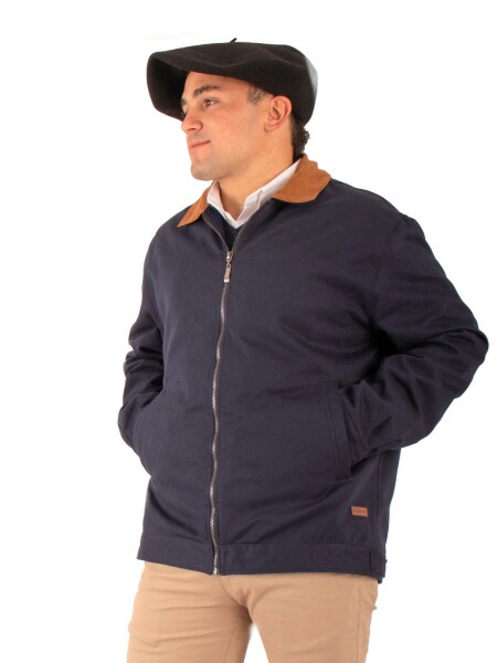 Campera Gabardina De Algodon Azul