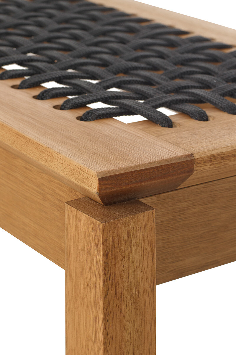 TRACO BANCO BANCO TRACO CUERDA NEGRA 140x37x43CM JATOBA