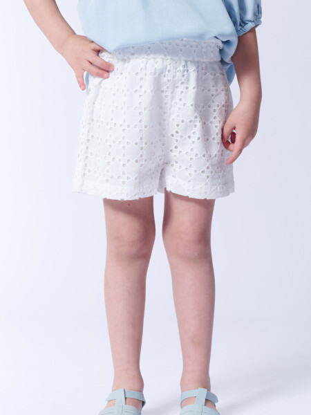 Short Borderie Blanco