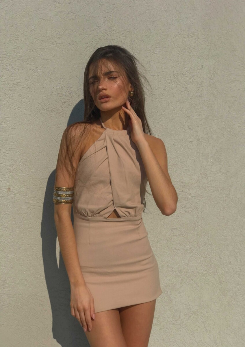 Vestido Latino Gabardina - Beige 