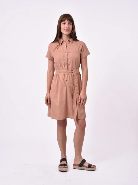 VESTIDO SAFARI TOSTADO