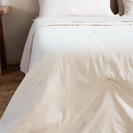 SET CUBRECAMAS 1 PLAZA POLIESTER NATURAL-BEIGE PREWASHED ARENA