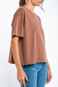 Remera Manga Corta Lavada Vison