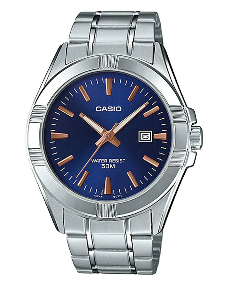 Reloj análogo Casio en acero - Azul 