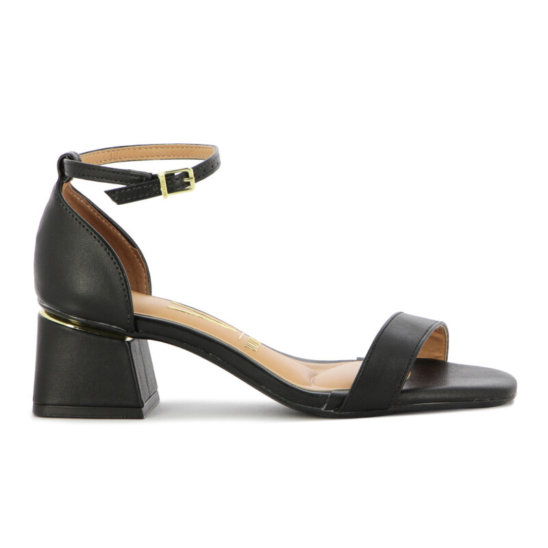 Sandalia Vizzano Mujer Con Pulsera Taco 5cm Negro