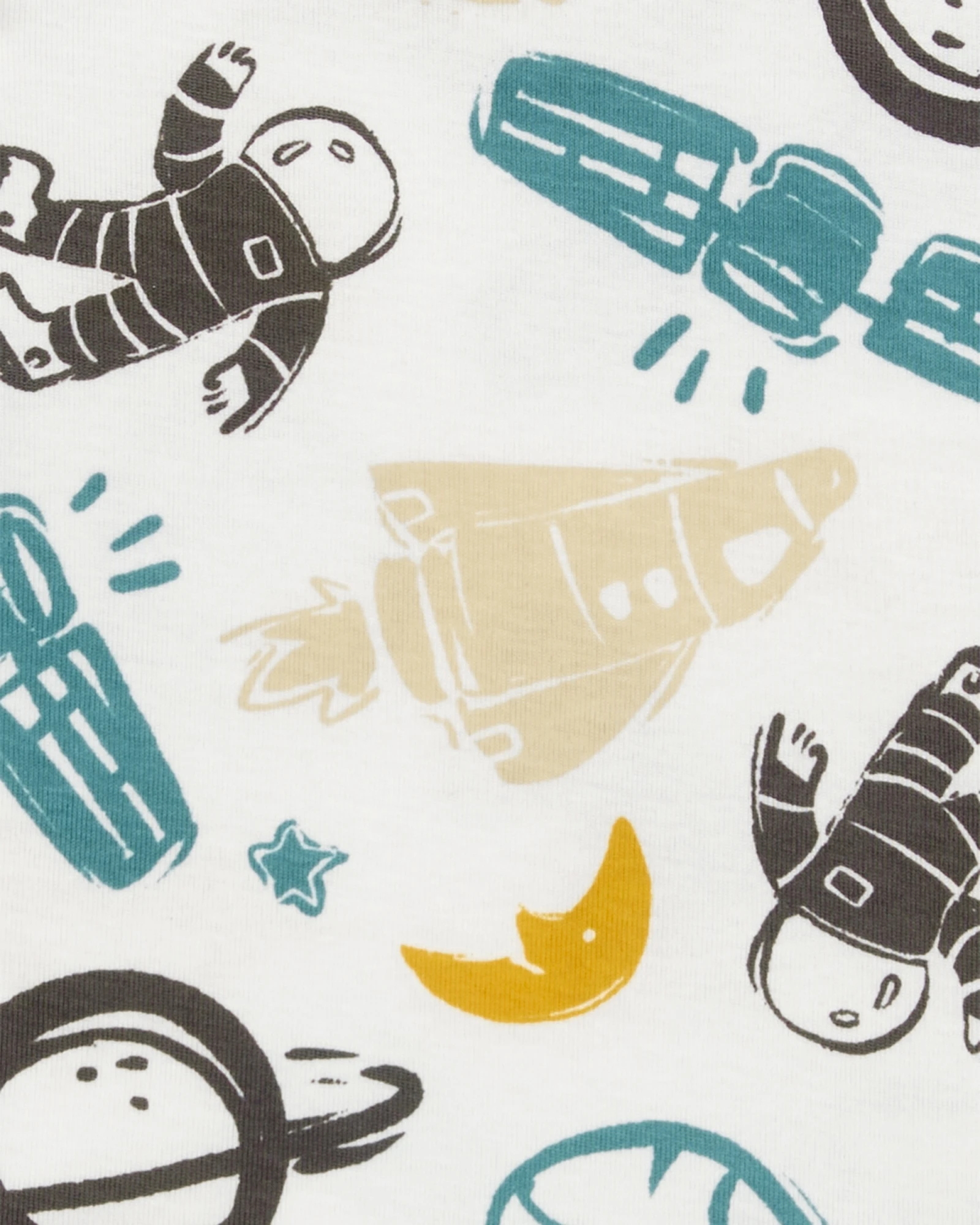Pijama cuatro piezas de algodón, dos pantalones y dos remeras, diseño astronauta Pijama cuatro piezas de algodón, dos pantalones y dos remeras, diseño astronauta