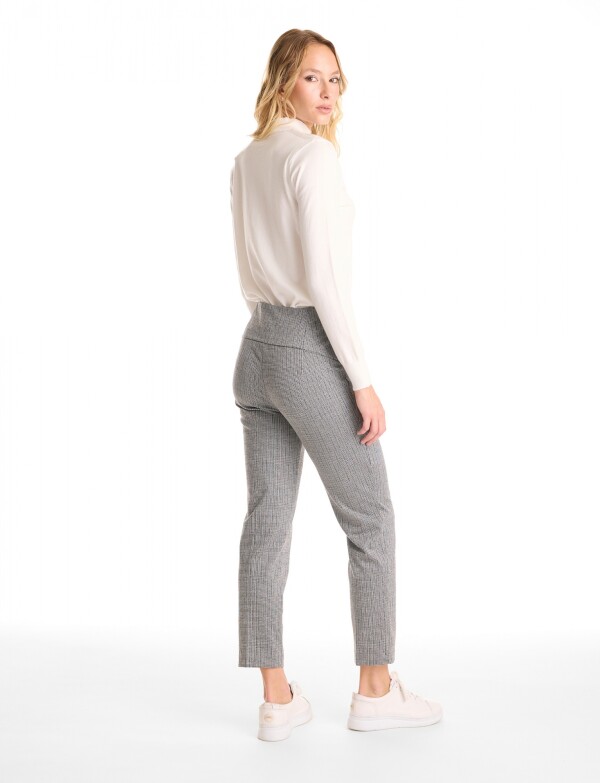 Pantalon Tejido Gales BLANCO/NEGRO