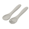 Set x2 cubiertos silicona KIKKABOO beige