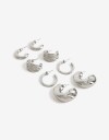 Aros Argollas Set Metal Aros Argolla Set Metal - Plateado Rodio