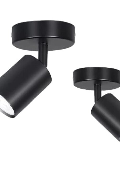 Spot Orientable Para Adosar En Techo / Pared Gu10 Bco/ng Negro