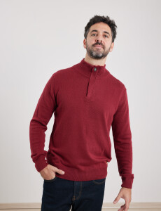 470416 SWEATER HARRY Rojo Oscuro