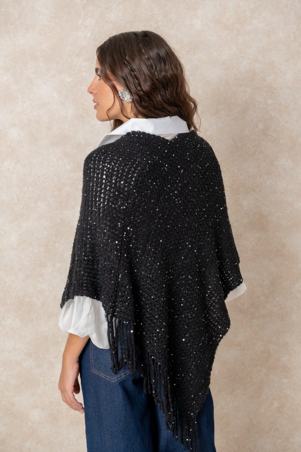 PONCHO HONOR Negro