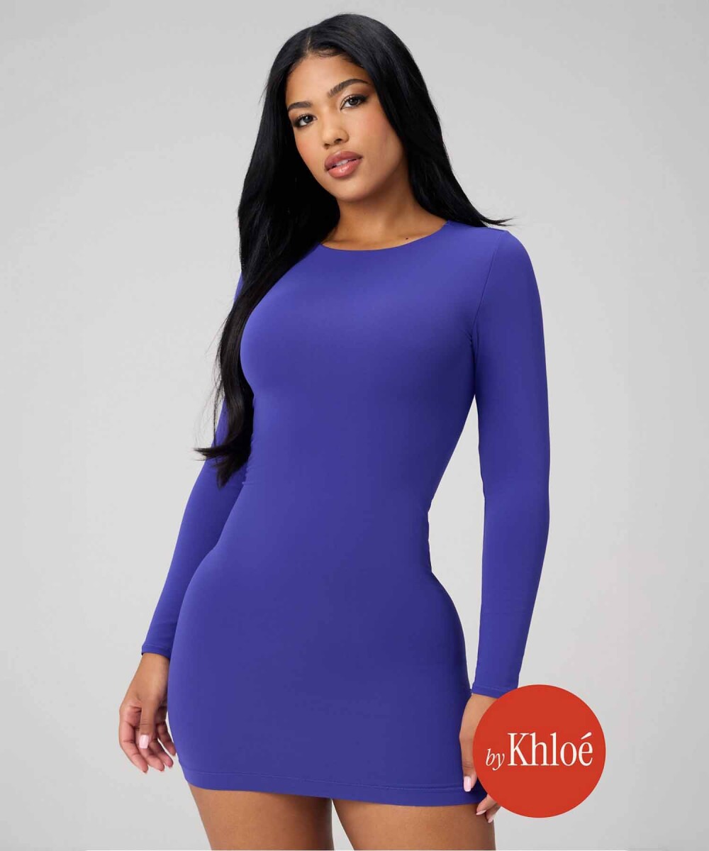 Vestido Seamless Long-Sleeve Mini Dress Mujer - Nightfall 