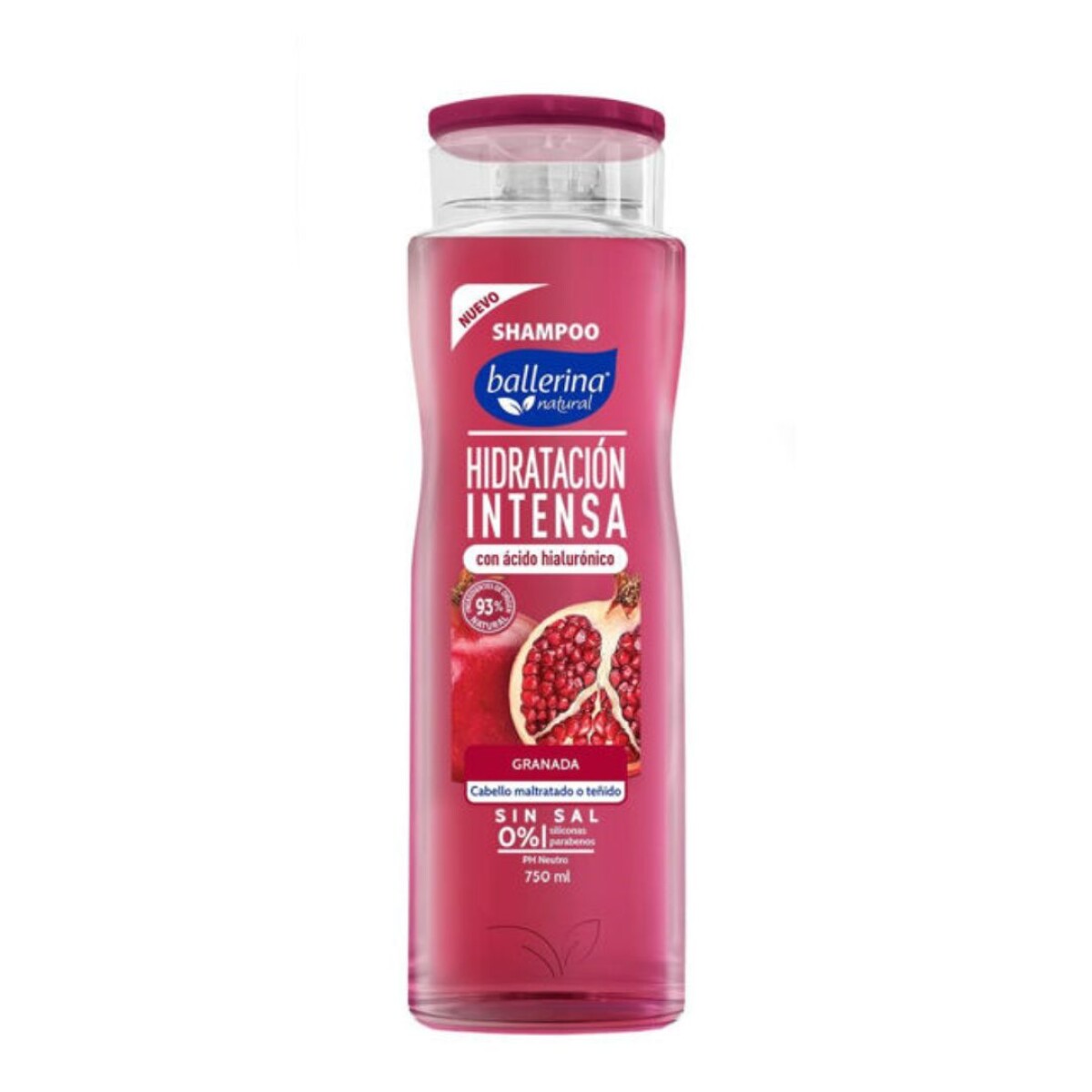 Shampoo Ballerina Sin Sal 750ml - Hidratación Intensa 