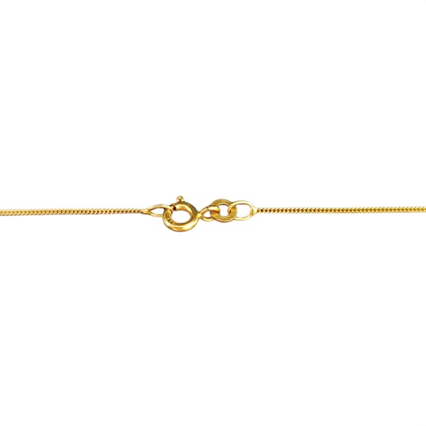 Cadena oro barbada fina-Oro bajo -Sin Piedra-CD8007 Sinpiedra