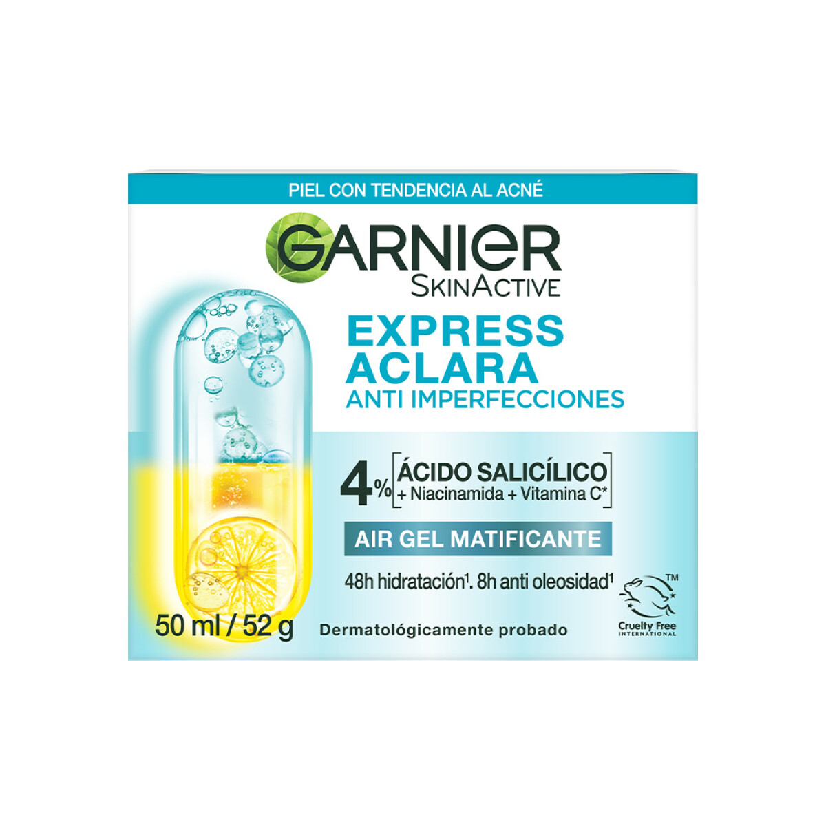 Gel Facial Anti Imperfecciones 50 ml - Garnier Skin Active Express Aclara 