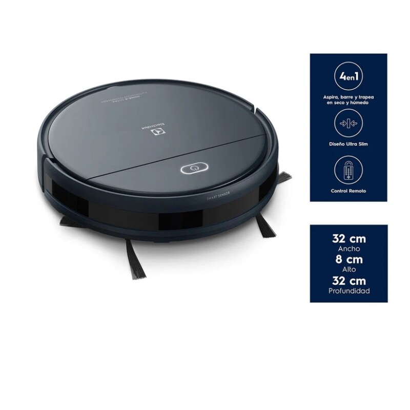 ASPIRADORA ROBOT ELECTROLUX, LIMPIEZA 4 EN 1, SENSOR ANTICAIDA 001