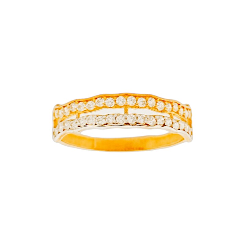 Anillo fino-Oro bajo-Piedra circonia-AN8032 conpiedra