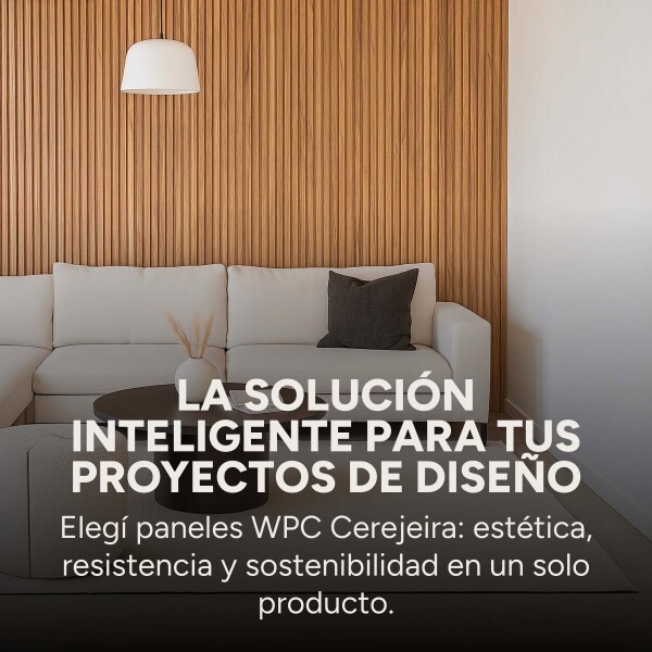 Pack x100 Wpc Simil Madera Wall Panel Lambrin 2.90m x 16.7cm Color Marron Madera