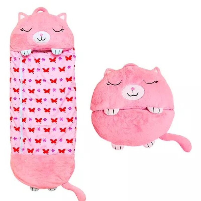 Sobre de Dormir Peluche Infantil Grande Gatita Rosa