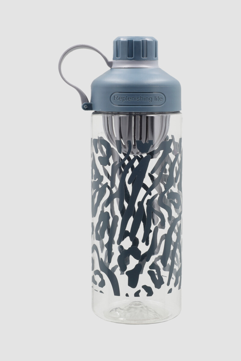 Botella fitness print Azul