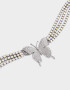 Chokers Con Mariposas Choker Mariposa Strass - Plateado