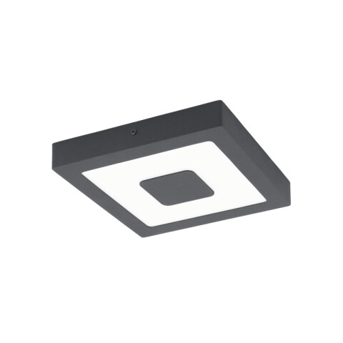 Plafón cuadrado LED negro 16,5W IP44 IPHIAS EG2182