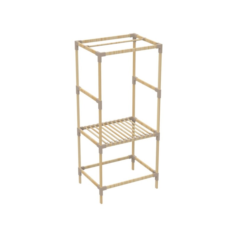 ORGANIZADOR/PERCHERO 156X46X75CM MADERA Y PP ORGANIZADOR/PERCHERO 156X46X75CM MADERA Y PP