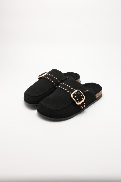Pantuflas Tachas Negro