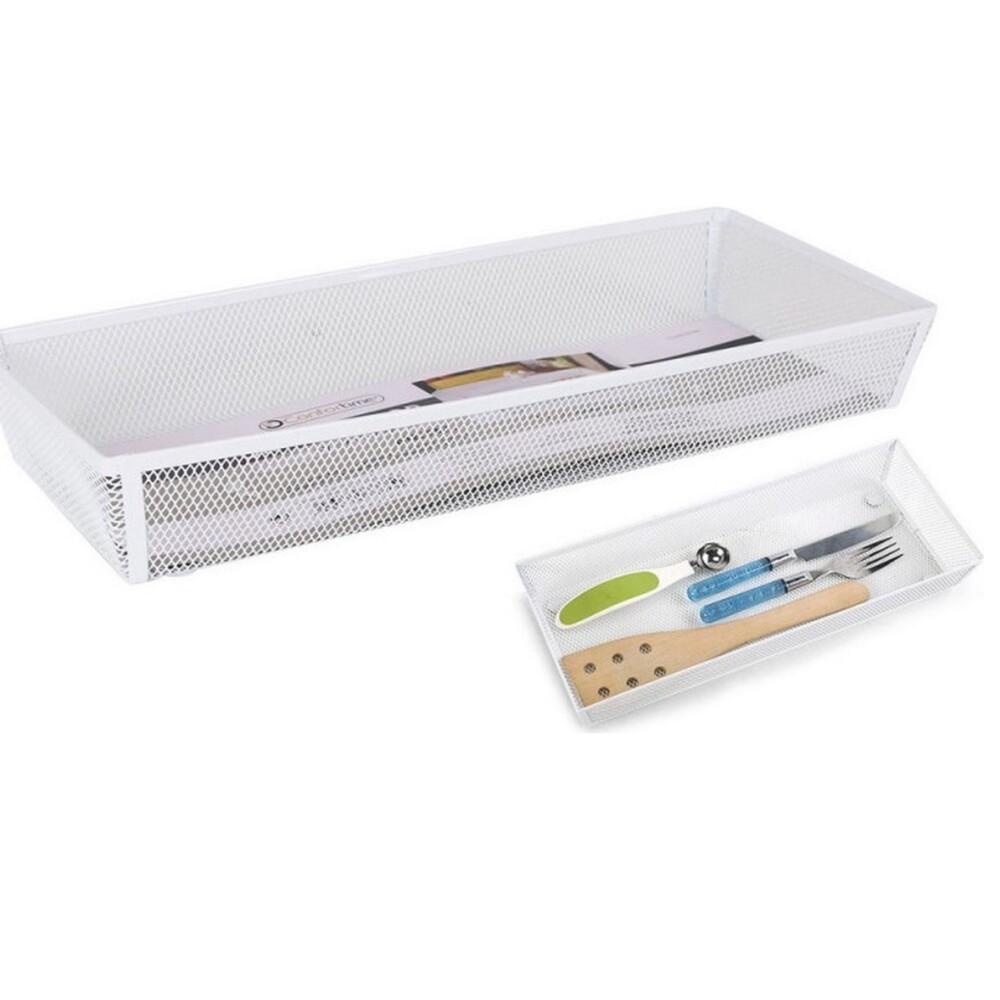 Organizador de Cajón Confortime Metálico Blanco 37,5x15,2 cm IN ORGANIZADOR METAL 37.5X15.24X5.2CM CONFORTIME