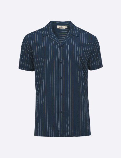 Camisa rayada azul marino