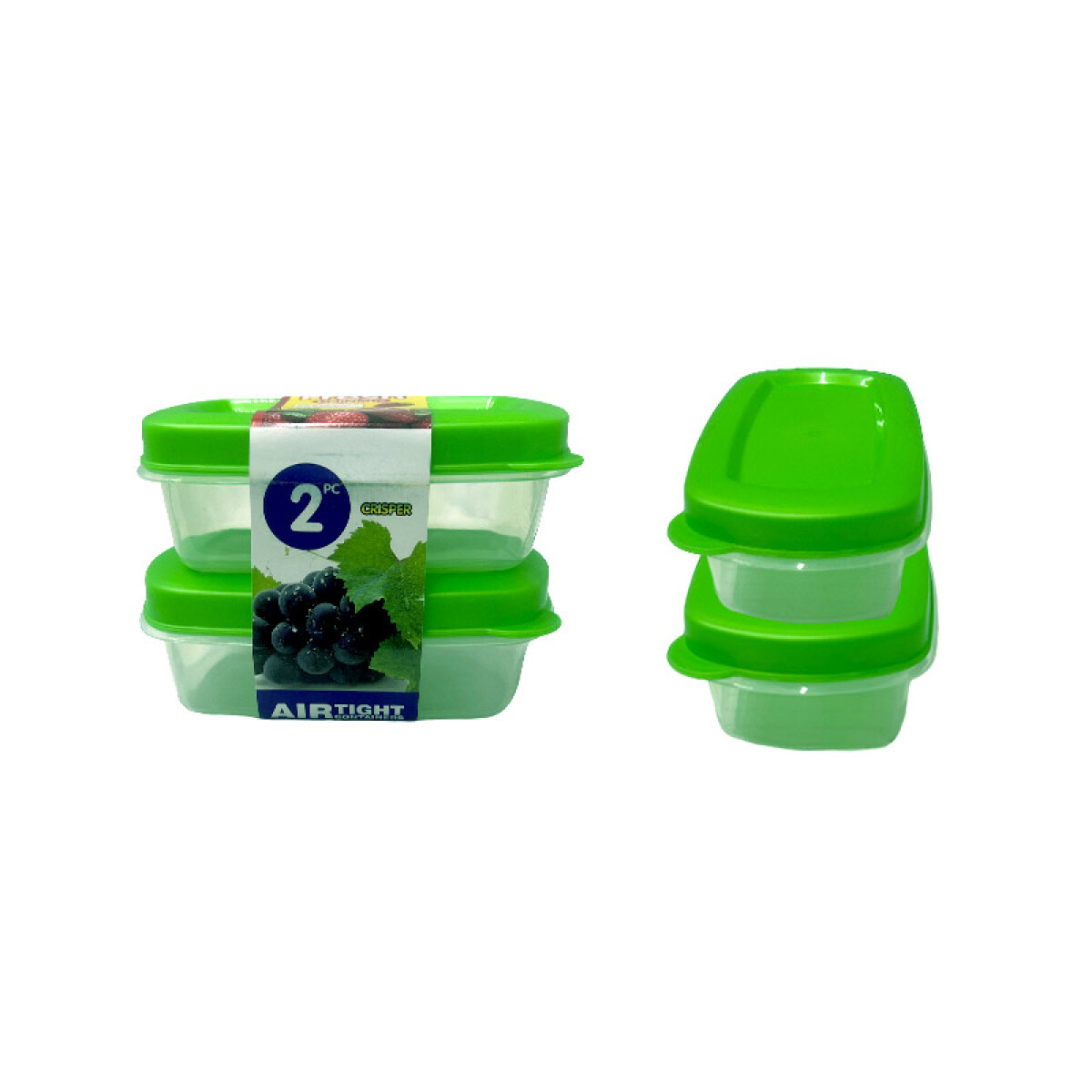 OUTLET Contenedor plástico 2 pcs 12*4.5 cm - Outlet Contenedor Plástico 2 Pcs 12*4.5 Cm 