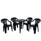 Juego De Mesa + 4 sillas Bela Vista NEGRO