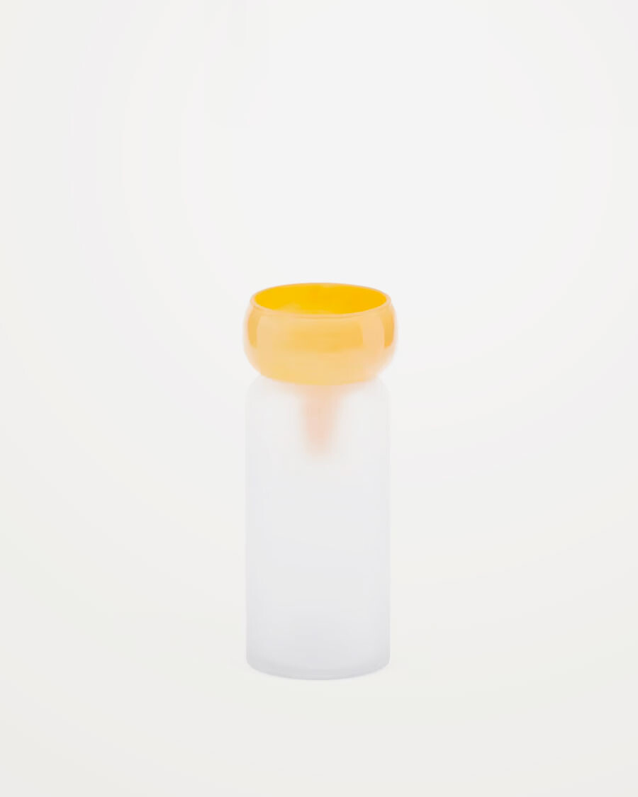 Jarrón Kelse de vidrio transparente y naranja 30,5 cm Jarrón Kelse de vidrio transparente y naranja 30,5 cm