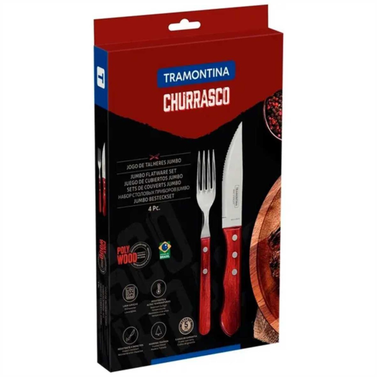 TRAMONTINA - KIT CHURRASCO 4 PIEZAS 