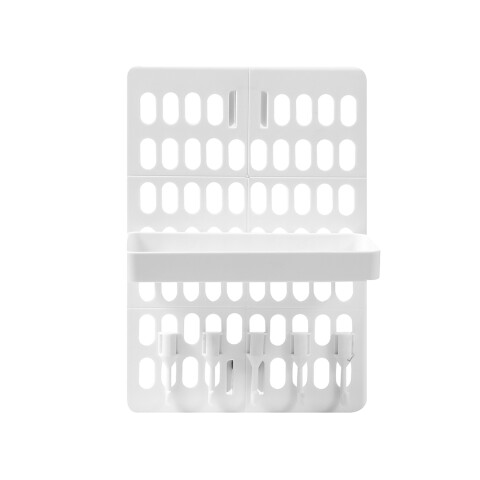 Panel Tablero Organizador Ranurado de Pared Cocina Baño Color Blanco