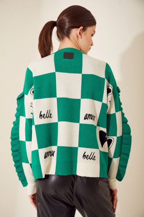 CARDIGAN CHESS VERDE