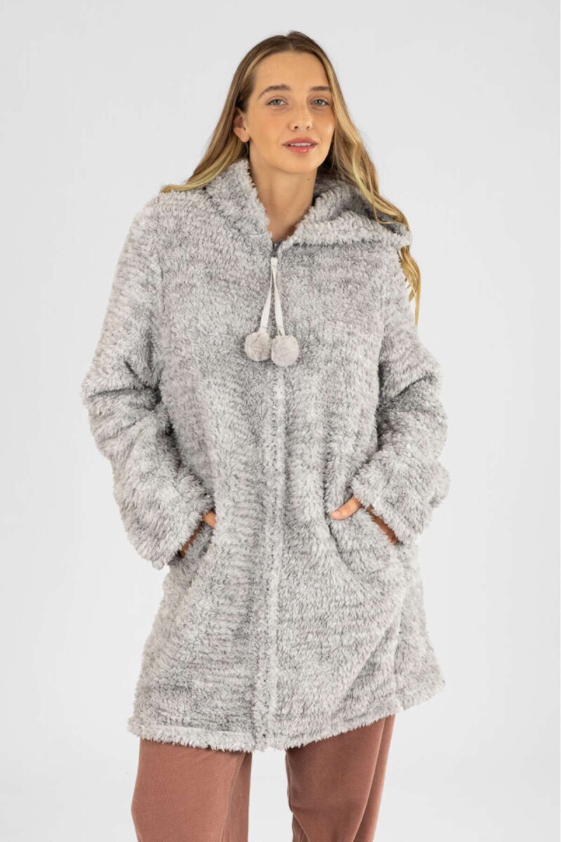 Bata pom melange - Gris 