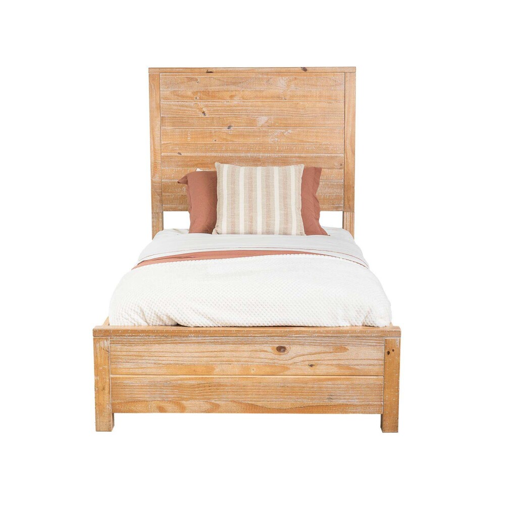 CAMA 1 PLAZA MADERA NATURAL-BEIGE MONTAUK