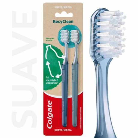 Cepillo de Dientes Colgate RecyClean 100% Reciclado 2U Cepillo de Dientes Colgate RecyClean 100% Reciclado 2U