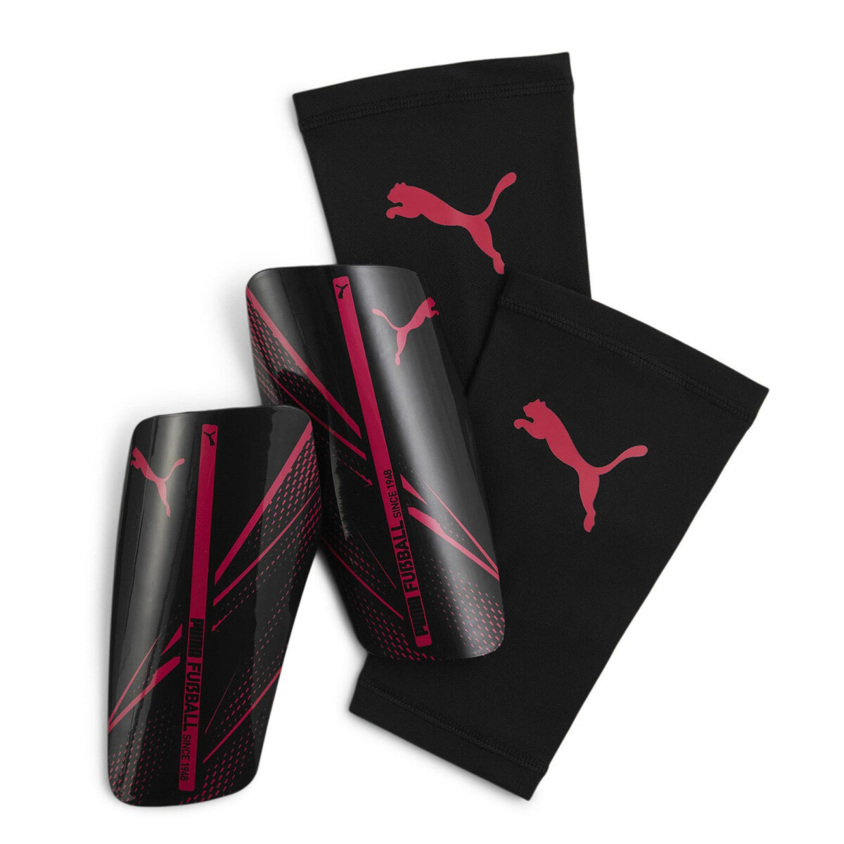 Canilleras Puma s Attacanto - Negro - Rosado 