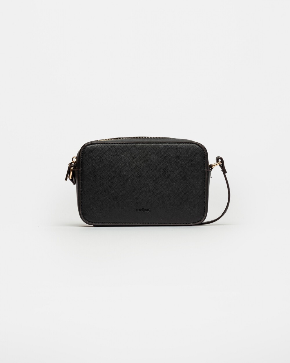 Mini Bag Lane En Efecto Cuero Zaffiano Negro