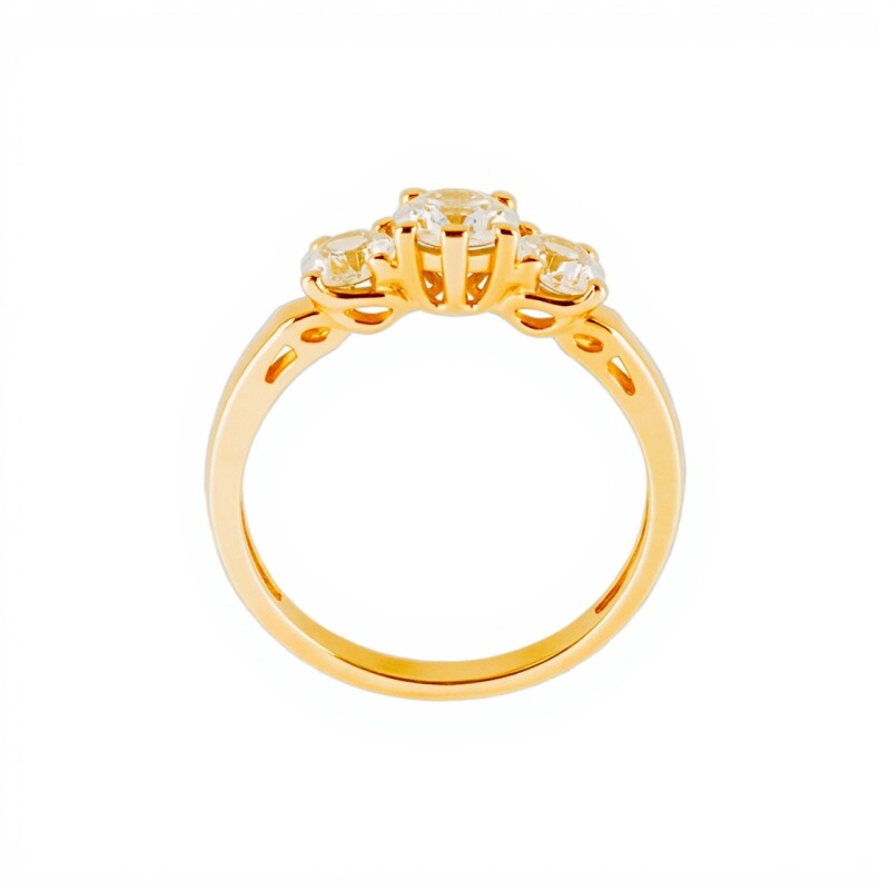 Anillo Trilogy-Oro bajo-Piedra zirconia-AN8027 conpiedra