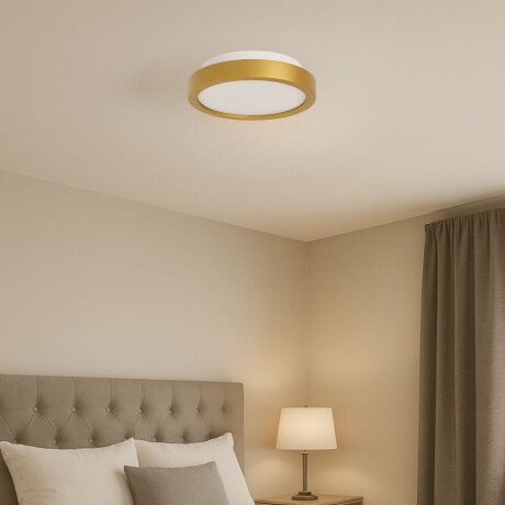 Plafón LED pequeño moderno, Dimerizable 15W 20CM DORADO