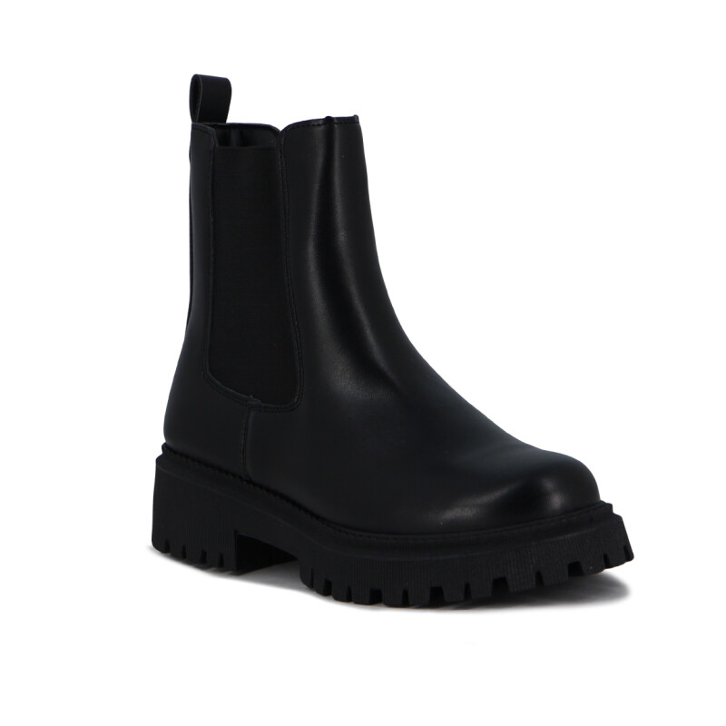 Darkness Botin De Dama Casual Con Elastico Suela Baja Negro