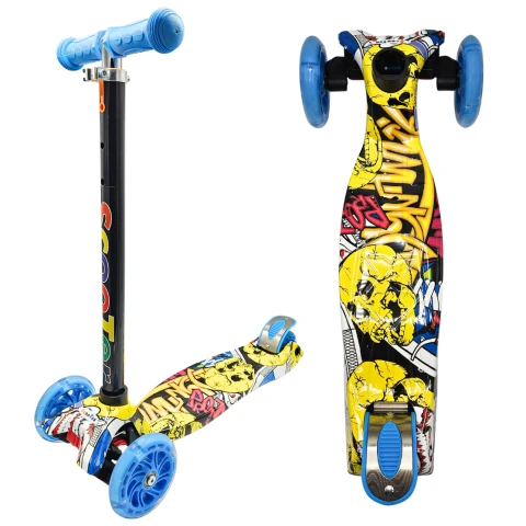 Monopatin Tripatin Scooter Luces Regulable Infantil Niños Variante Diseño Calavera Dos